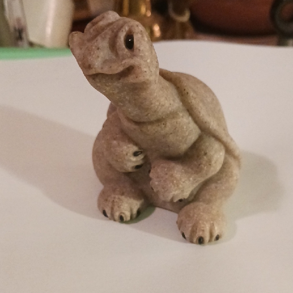 Natural Stone Turtle Figurine - Brown